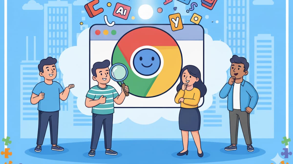 Group of people looking for Chrome extension naming