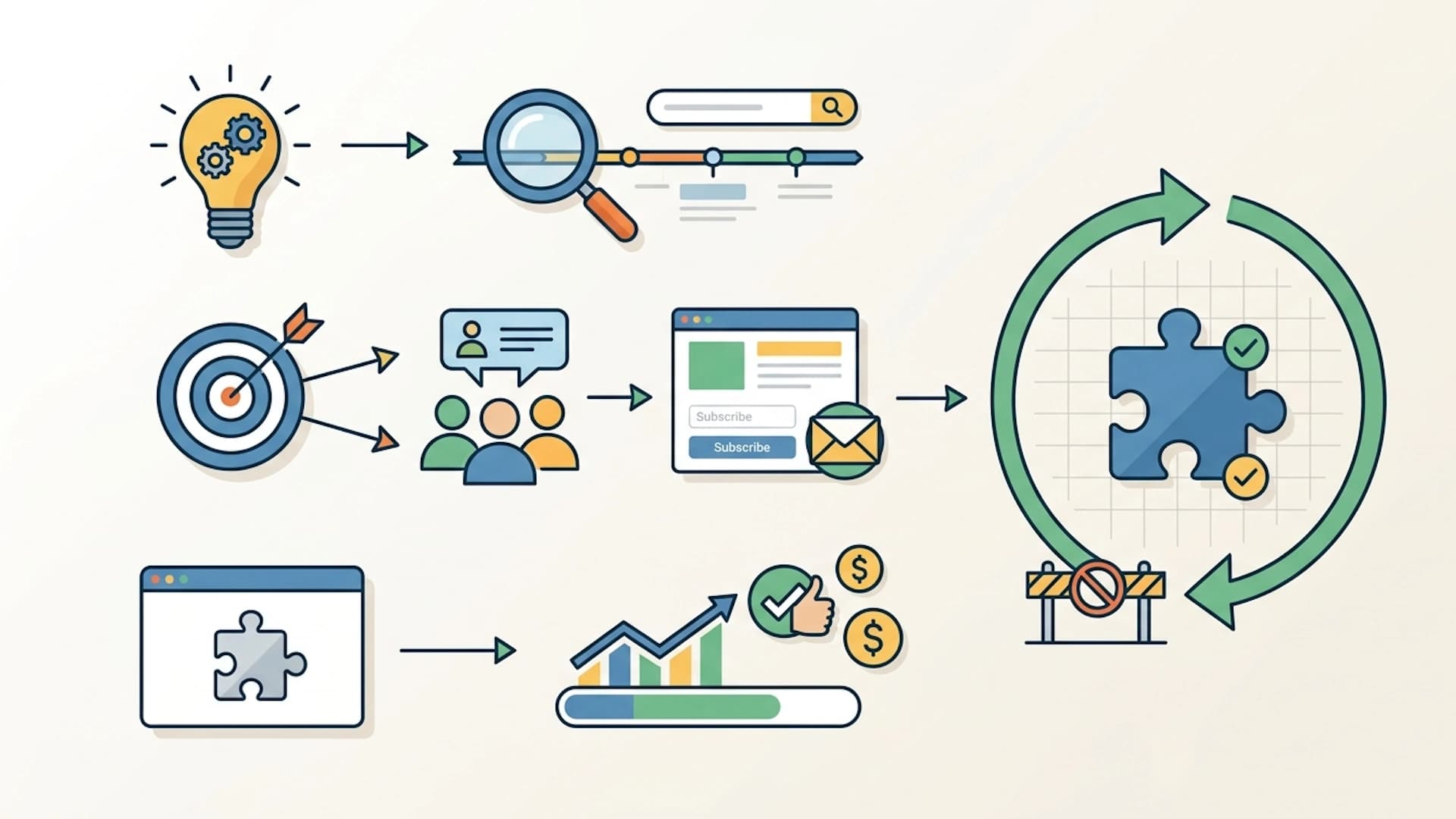 Cartoon man thinking about Chrome extension ideas