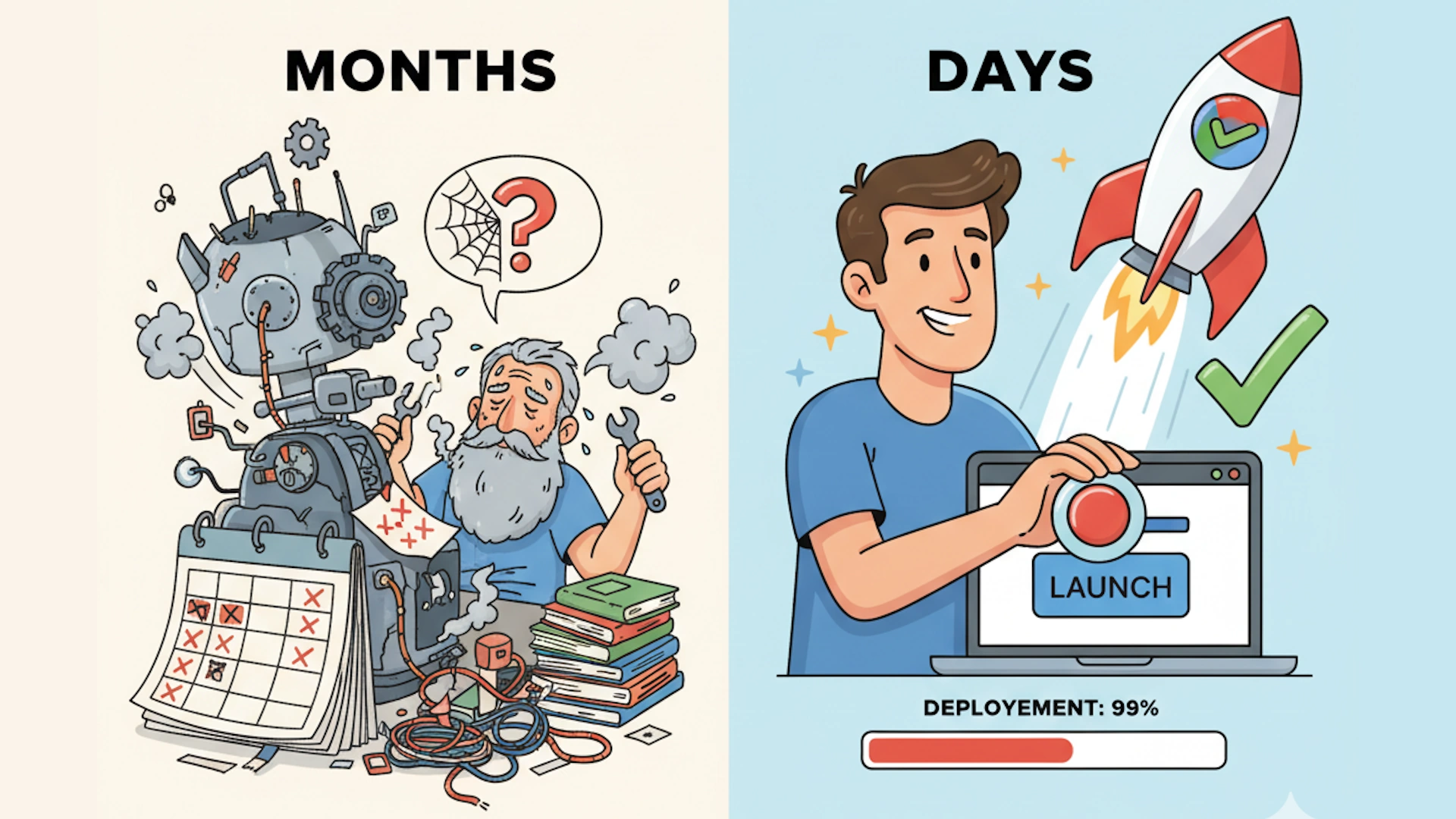 Cartoon days vs months for Chrome extensions