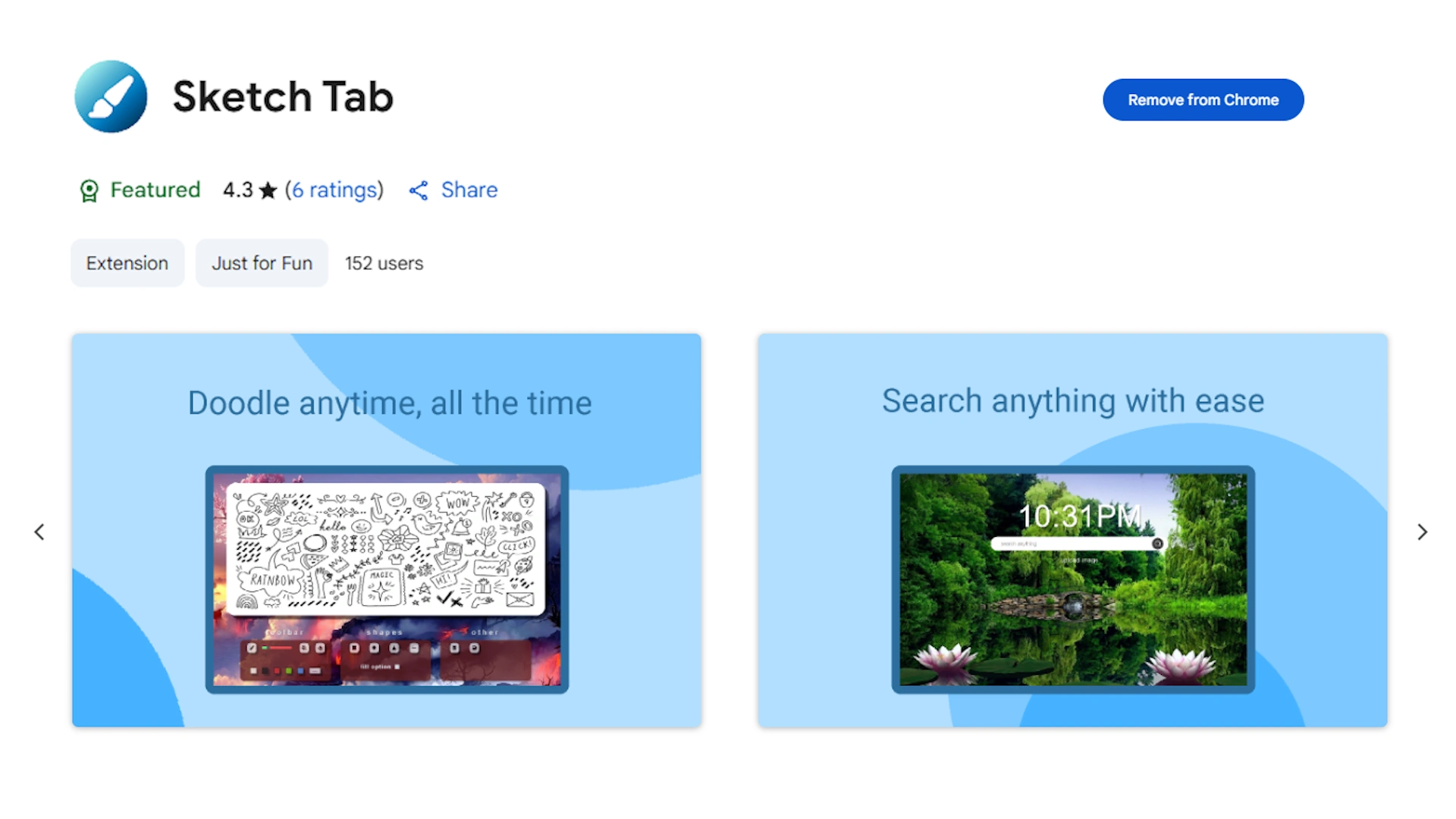 PromptSloth Chrome extension page